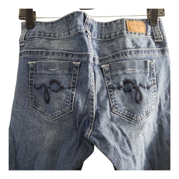 CT2268 GuessVintage Ladies Daredevil Bootcut Blue Jeans 29 - Picture 5 of 9